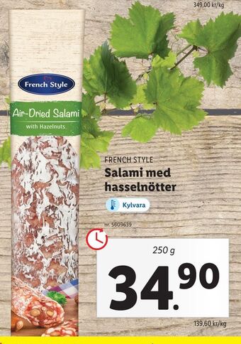 Lidl Salami med hasselnötter erbjuda