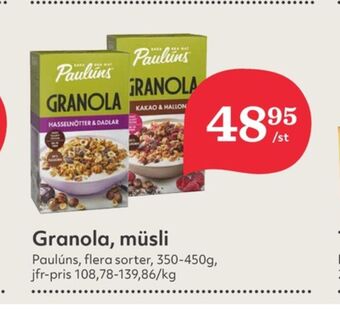 Hemköp Paulùns granola erbjuda