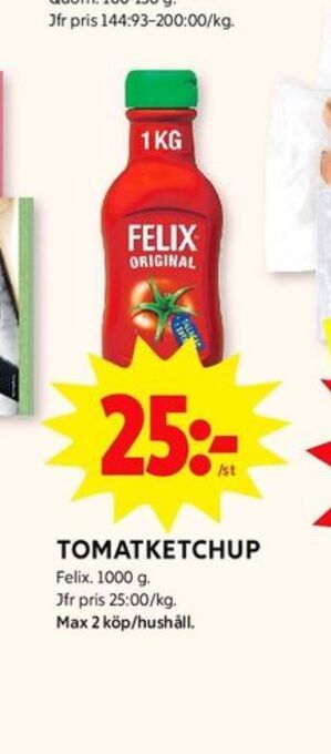 ICA Kvantum Felix ketchup erbjuda