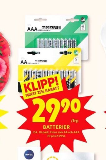 ICA Kvantum Ica batterier erbjuda