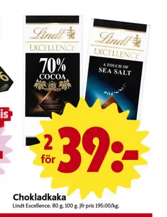ICA Nära 70% cocoa chokladkaka erbjuda