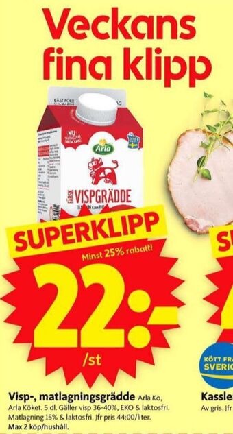 ICA Supermarket Arla vispgrädde erbjuda