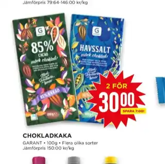 Willys Havsalt mörk choklad chokladkaka erbjuda