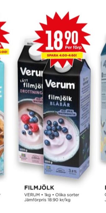Willys Verum filmjölk erbjuda