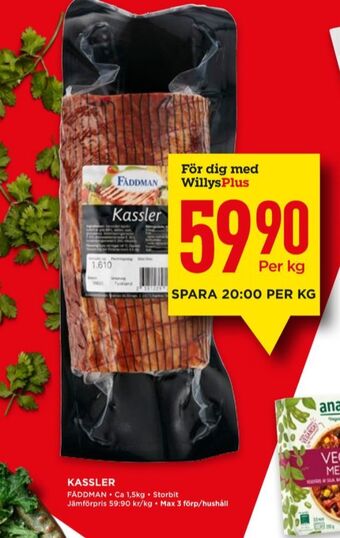Willys Fåddman kassler erbjuda