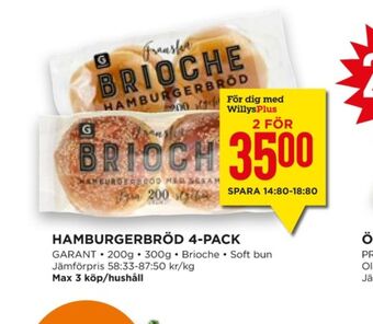 Brioche hamburgerbröd