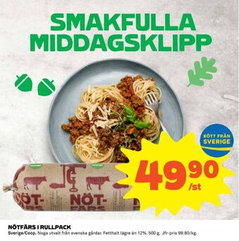 Coop Coop nötfärs erbjuda
