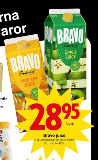 Matöppet Bravo juice erbjuda