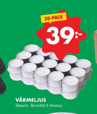 ÖoB Värmeljus erbjuda