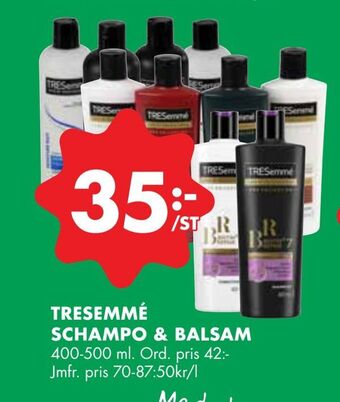 ÖoB Tresemmé schampo & balsam erbjuda