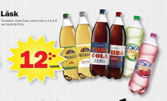 Pekås Läsk Trocadero, Cuba Cola, Loka Crush 1,4-1,5 Lit erbjuda