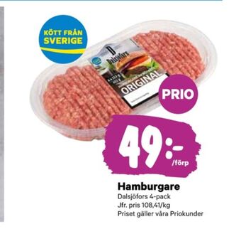 City Gross Dalsjöfors hamburgare erbjuda