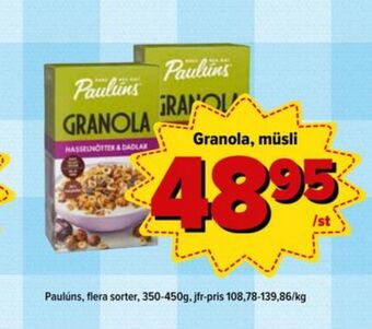 Östenssons Paulùns granola erbjuda