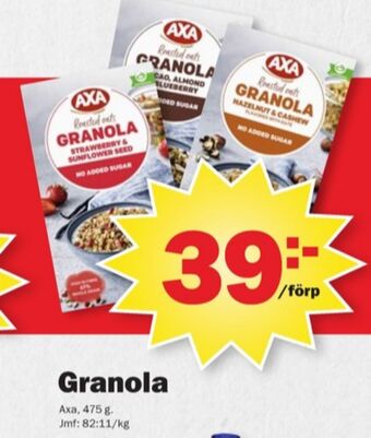Pekås Axa granola erbjuda