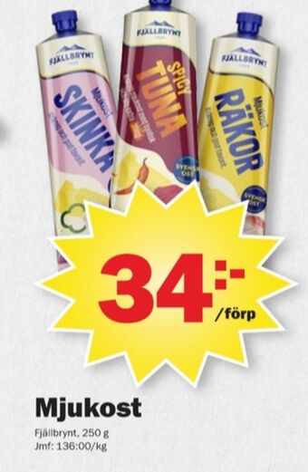 Pekås Fjällbrynt mjukost erbjuda