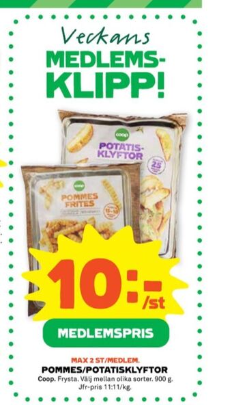 Stora Coop Coop pommes frites erbjuda