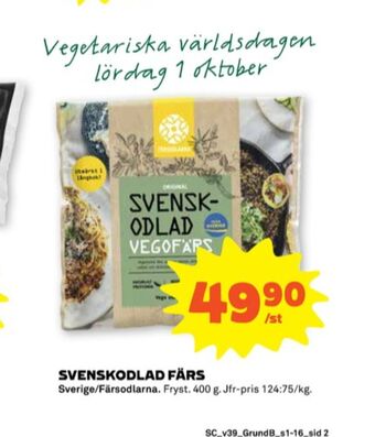 Stora Coop Färsodlarna vegofärs erbjuda