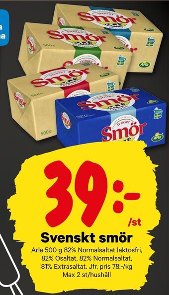 City Gross Svenskt smör erbjuda