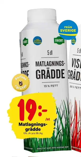 City Gross Matlagningsgrädde erbjuda