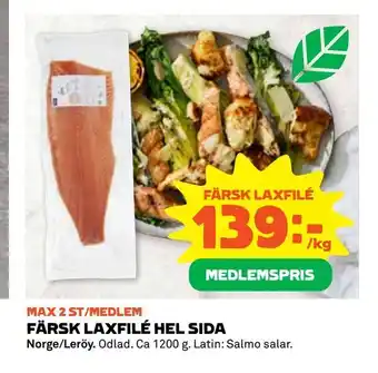 Coop Extra Färsk laxfilé erbjuda