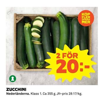 Coop Extra Zucchini erbjuda