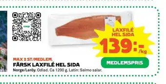 Coop Forum Laxfilé hel sida erbjuda