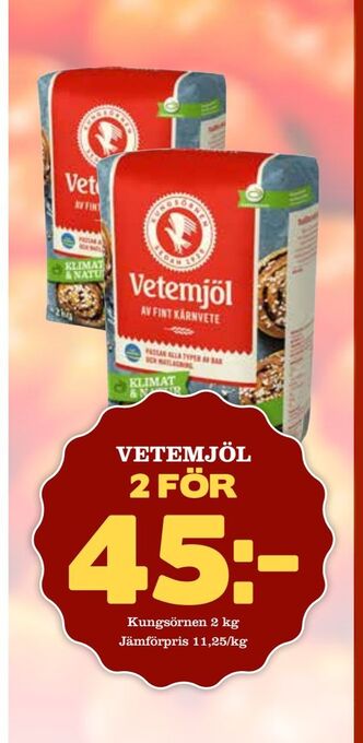 Din Mat Vetemjöl erbjuda