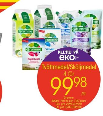 EKO Tvättmedel/sköljmedel erbjuda