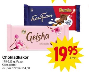Matöppet Chokladkakor erbjuda