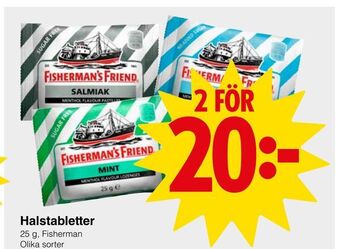 Matöppet Halstabletter erbjuda