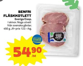 Stora Coop Benfri fläskkotlett erbjuda
