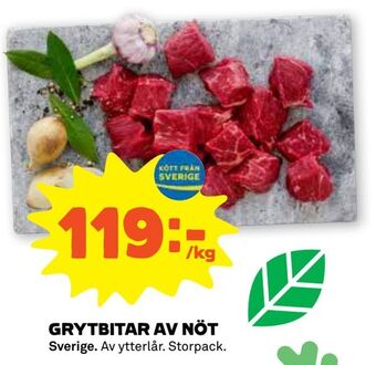 Stora Coop Grytbitar av nöt erbjuda
