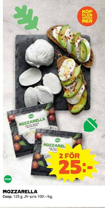 Coop Mozzarella erbjuda