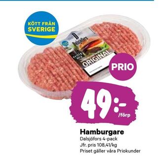 City Gross Hamburgare erbjuda