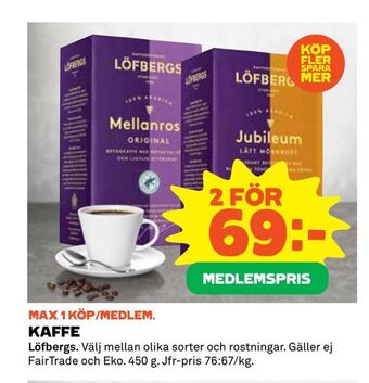 Coop Extra Kaffe erbjuda