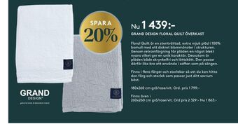 Seng Grand design överkast erbjuda