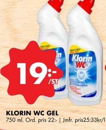 ÖoB Klorin Wc Gel erbjuda