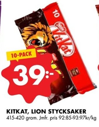 ÖoB Kitkat, Lion Stycksaker erbjuda