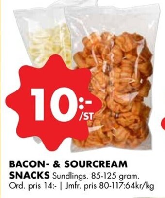 ÖoB Bacon- & Sourcream Snacks erbjuda