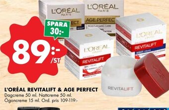 ÖoB L'Oréal Revitalift & Age Perfect erbjuda