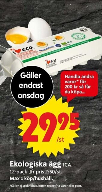 ICA Supermarket Ekologiska Ägg erbjuda