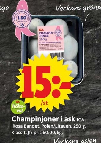 ICA Supermarket Champinjoner i Ask erbjuda