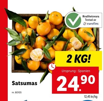 Lidl Satsumas erbjuda