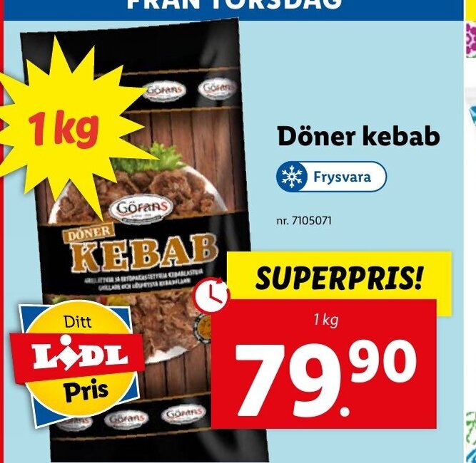 Döner Kebab erbjudande hos Lidl