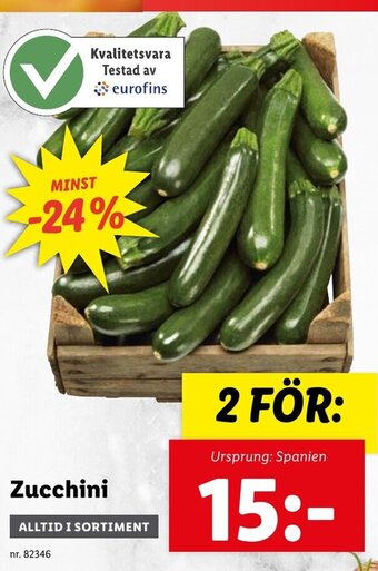 Lidl Zucchini erbjuda