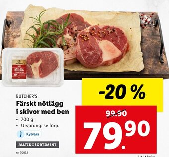 Lidl Färskt Nötlägg i Skivor Med Ben erbjuda