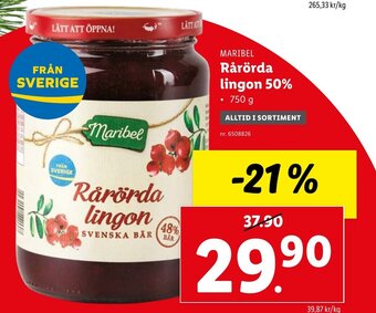 Lidl Rårörda Lingon 50% erbjuda