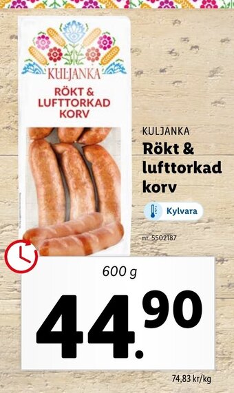 Lidl Rökt & Lufttorkad Korv erbjuda