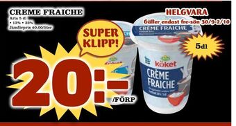Nya Pulsen Creme fraiche erbjuda
