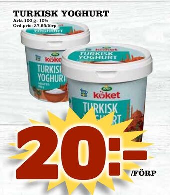 Supergrossen Turkisk yoghurt erbjuda